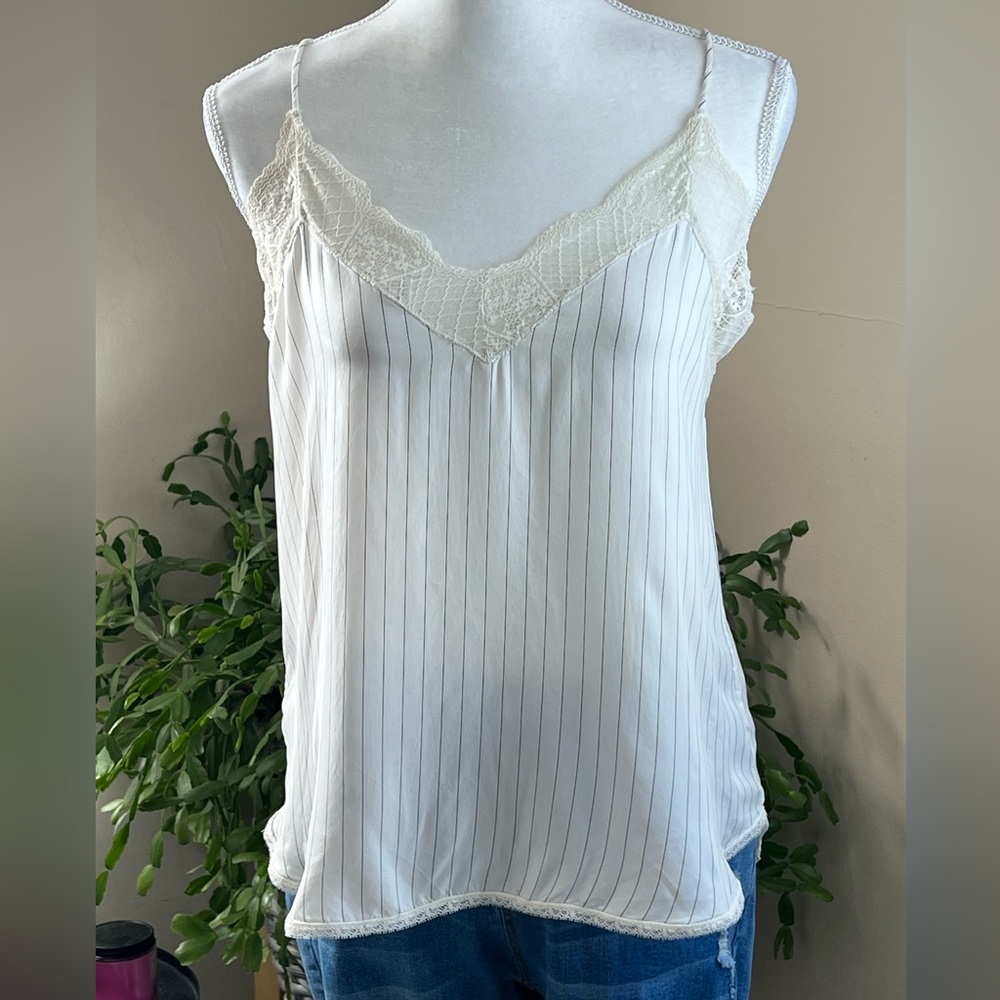 💕 Lovestitch Striped Lace Trim Cami 💕 Size Medium